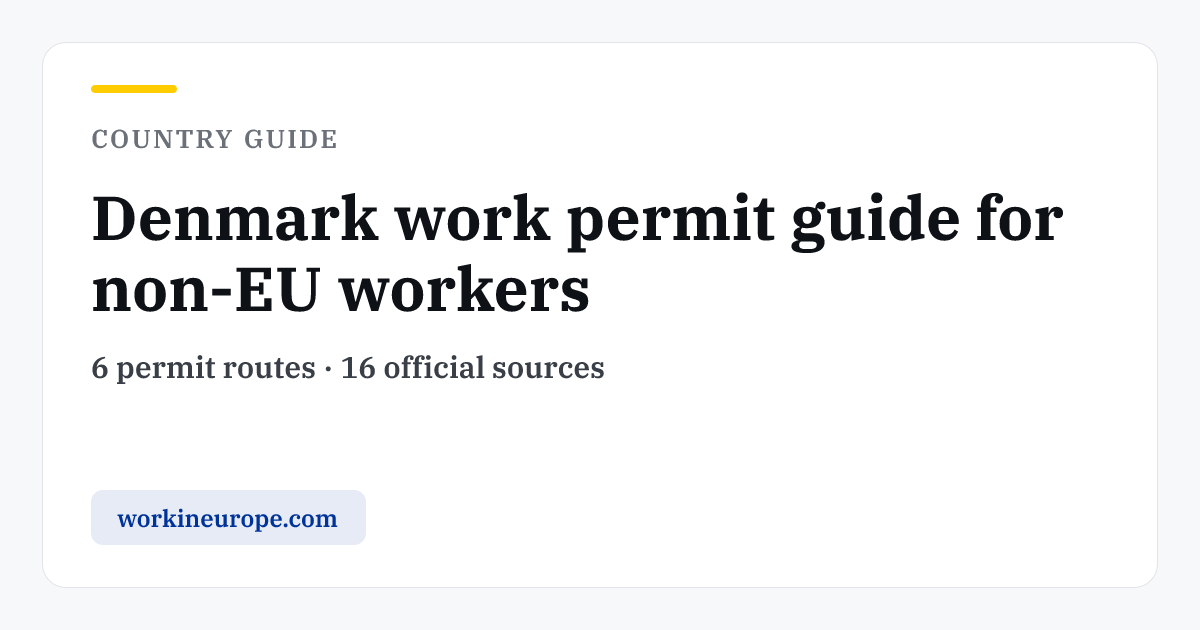 Denmark work permit guide for non-EU workers — Work in Europe